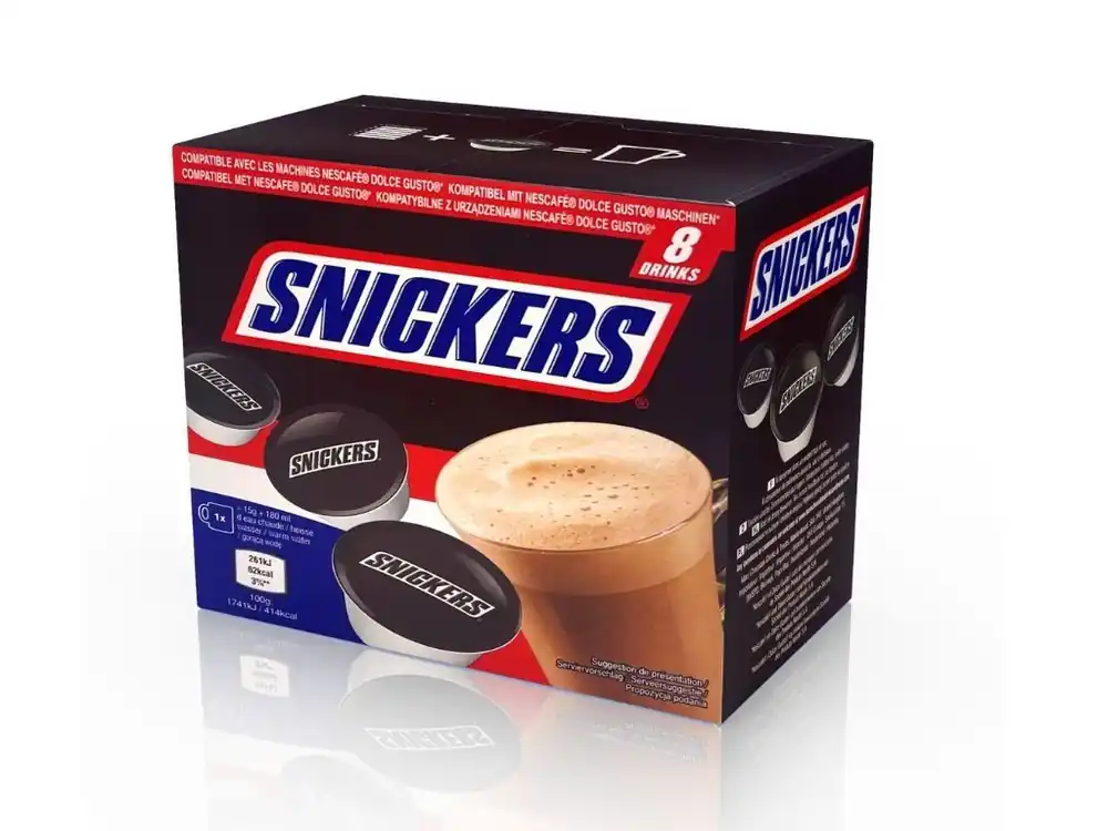Snickers hot chocolate to Dolce Gusto 8 capsules