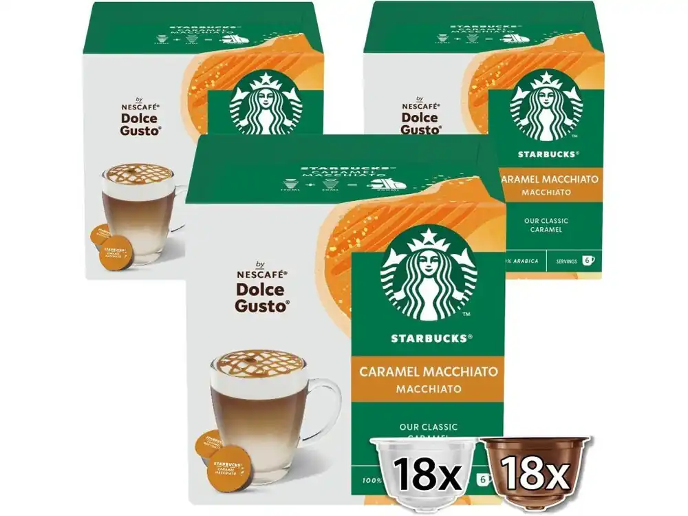 STARBUCKS NESCAFE DOLCE GUSTO CARAMEL MACCHIATO, 3x12 capsules