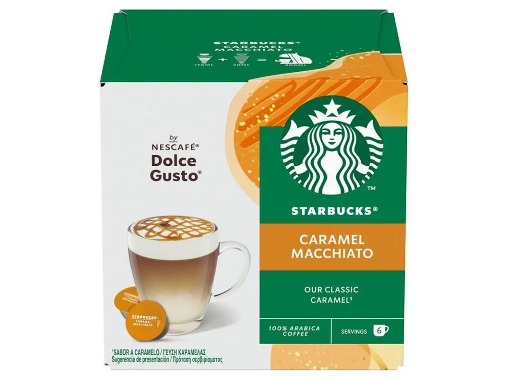 STARBUCKS NESCAFE DOLCE GUSTO CARAMEL MACCHIATO, 12 capsules