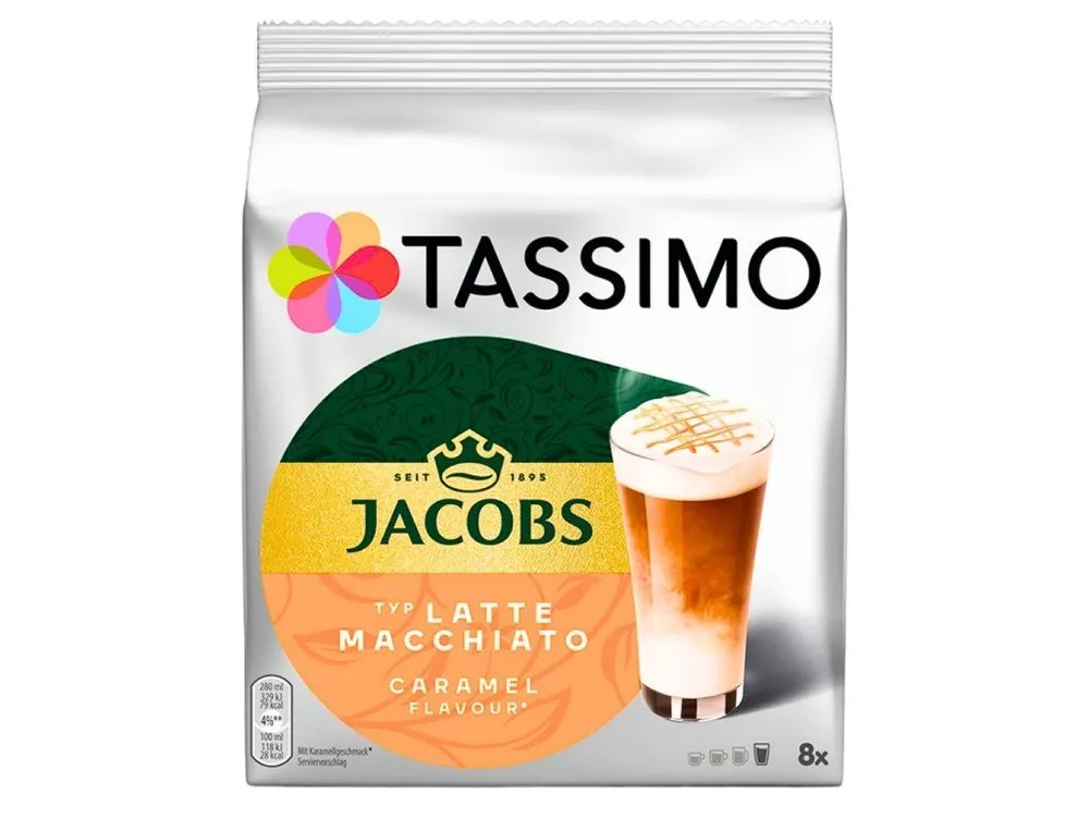 Tassimo Latte Macchiato Caramel 16 capsules (8 drinks)