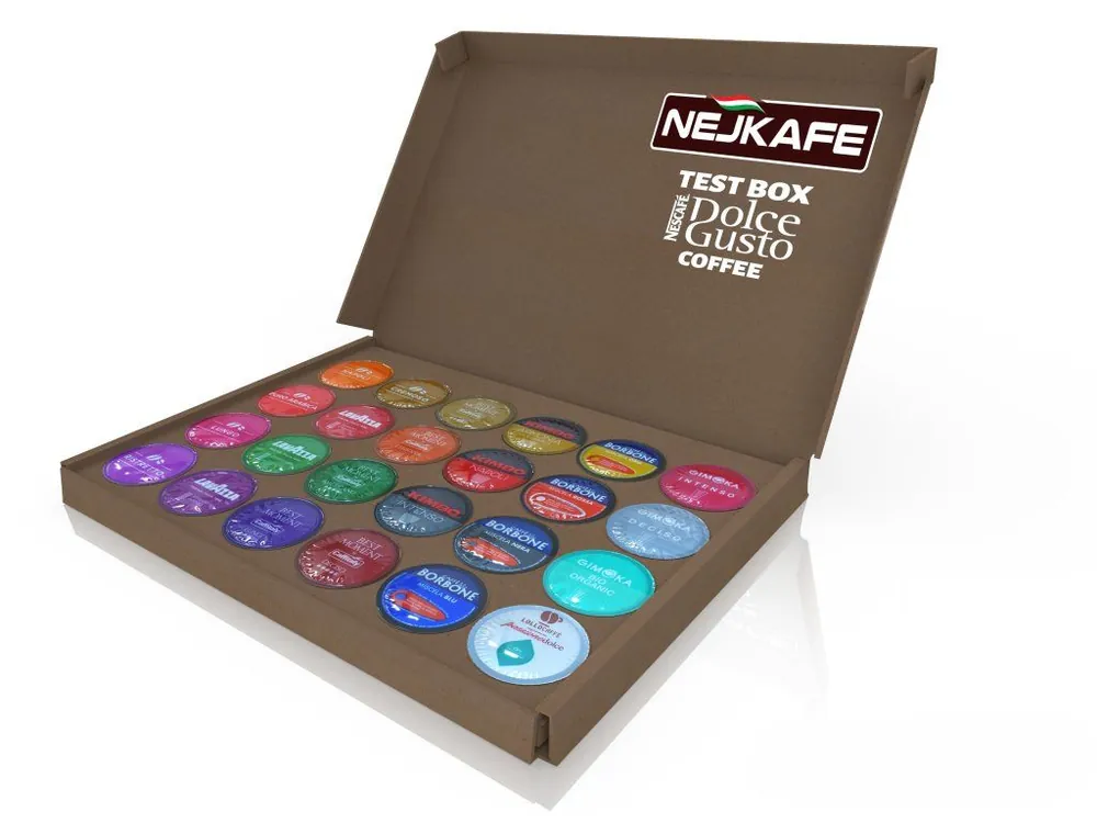 Test box of 24 coffee capsules for Dolce Gusto® from NEJKAFE