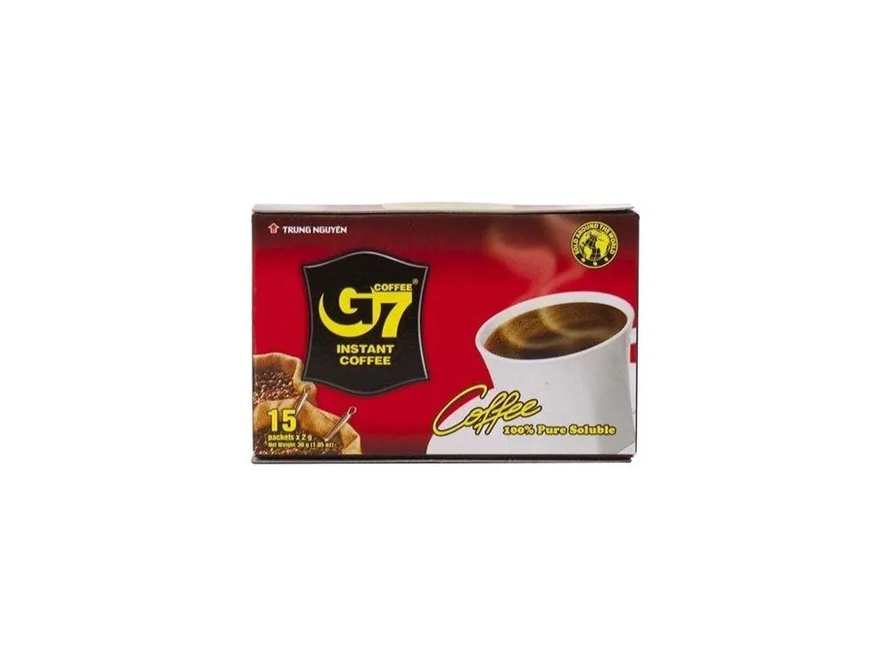 Trung Nguyen G7 Pure Black 15x2g Vietnamese Instant Coffee