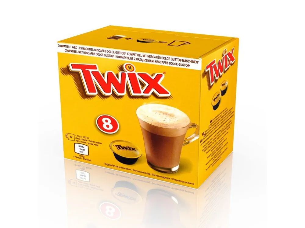 Twix hot chocolate to Dolce Gusto 8 capsules