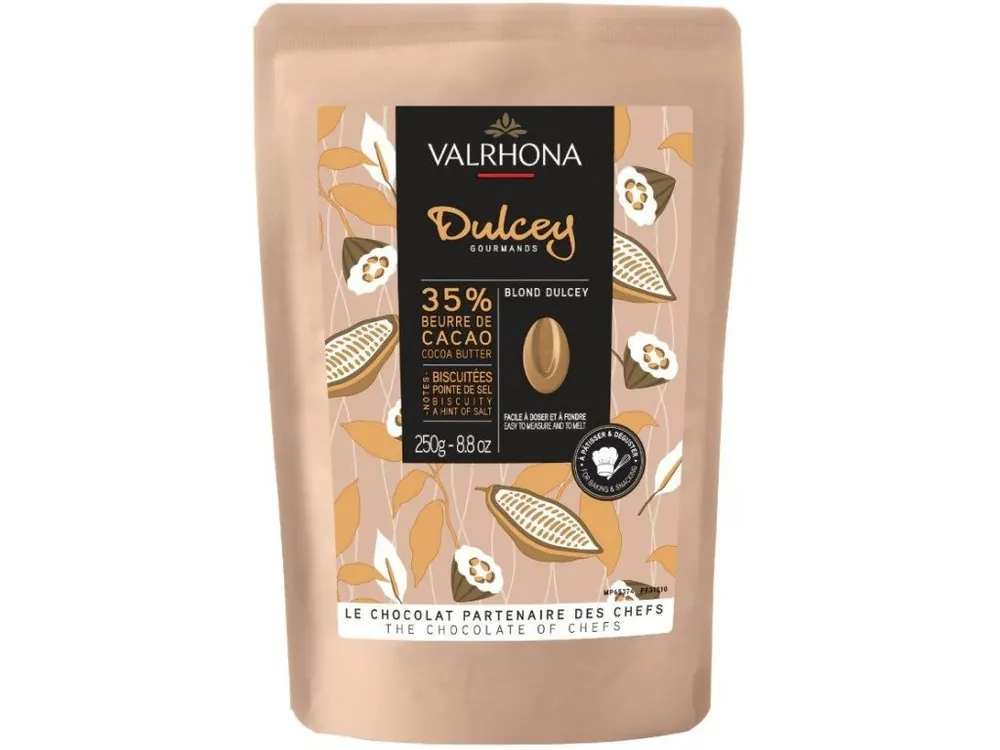 Valrhona Feves White Chocolate Dulcey 35% 250g