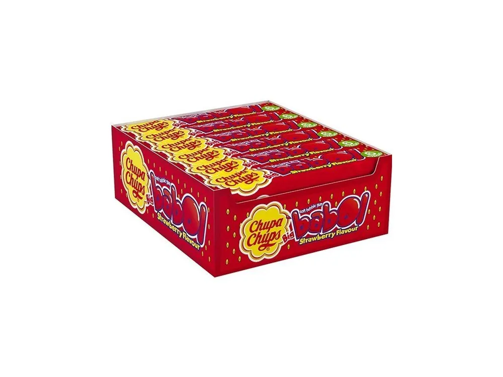 Chupa Chups Big Babol Strawberry 27.6g carton 20 pcs