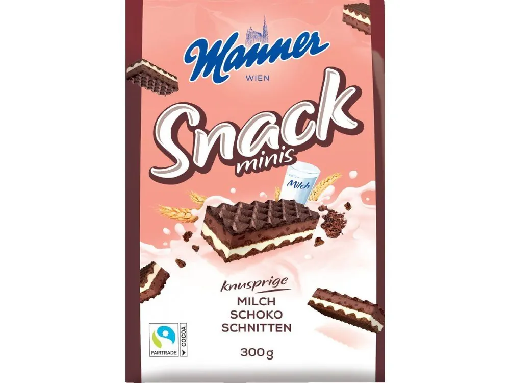 Manner Snack Minis Crunchy Milk Chocolate 300 g