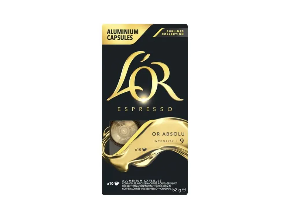 Aluminum Capsules L‘OR Espresso Or Absolu For Nespresso 10 pcs