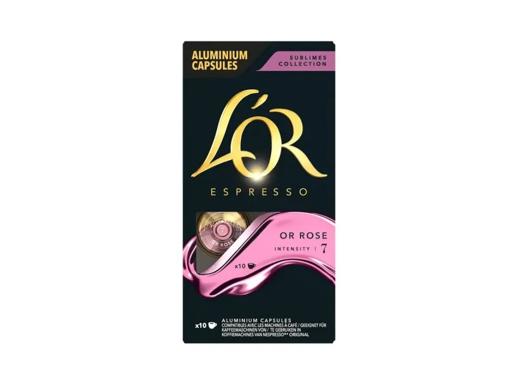 Aluminum Capsules L‘OR Espresso Or Rose For Nespresso 10 pcs