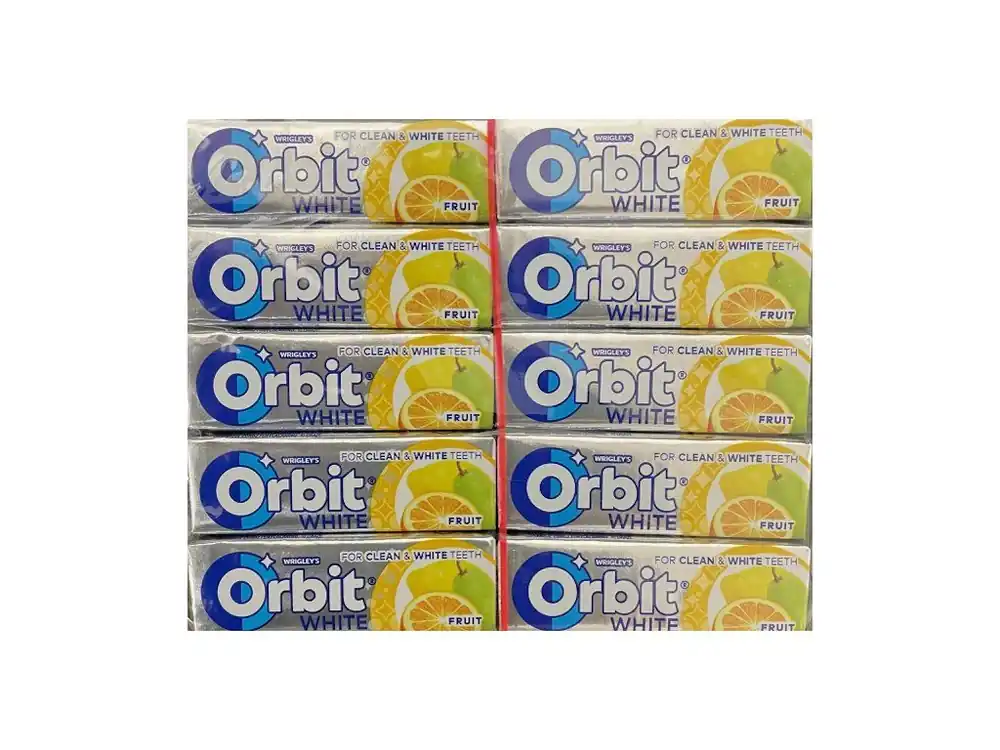 Wrigley‘s Orbit White Fruit Sugar Free Chewing Gum 30 pieces x 14g Carton