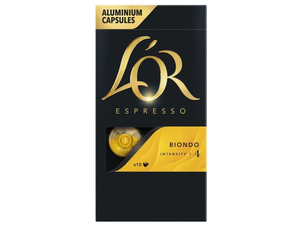 Aluminum Capsules L‘OR Espresso Biondo For Nespresso 10 pcs