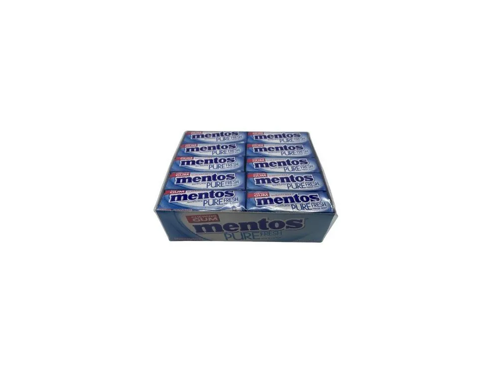 Mentos Pure Fresh Sugarfree Chewing Gum Fresh Mint with Xylitol Carton 40 x 13.5g
