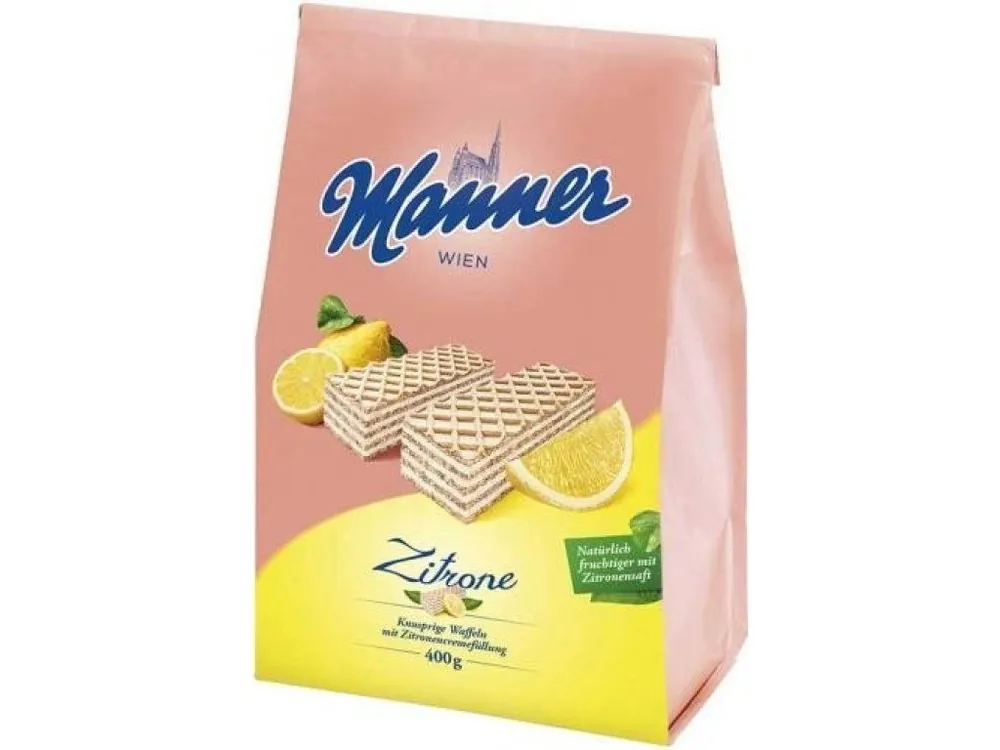 Manner Crispy Lemon Wafers Package 400g
