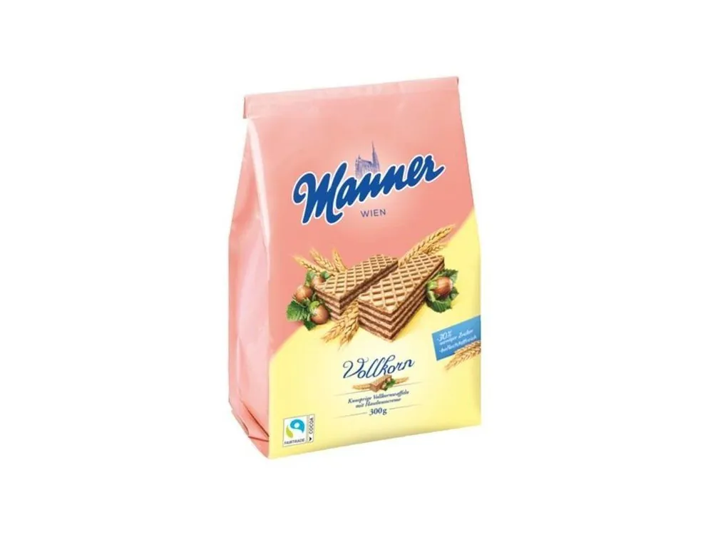 Manner crispy wafers Wholegrain Neapolitaner packed 300g