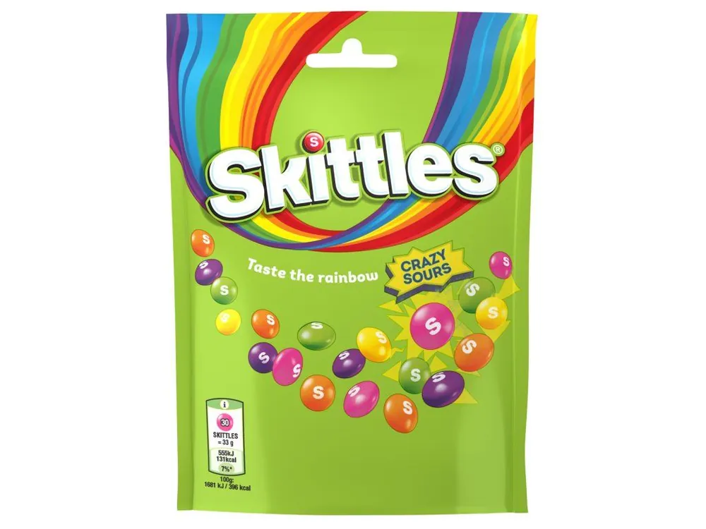 Skittles Crazy sours sour chewing candies 152g