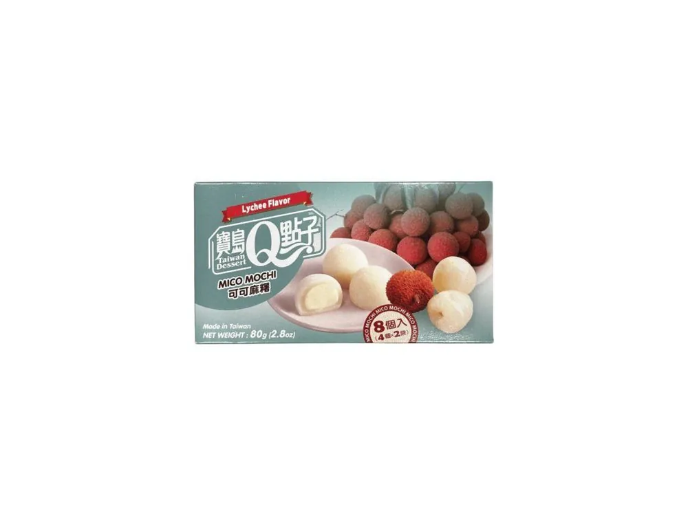 Qmochi Japanese Cookies with lychee flavor 80g