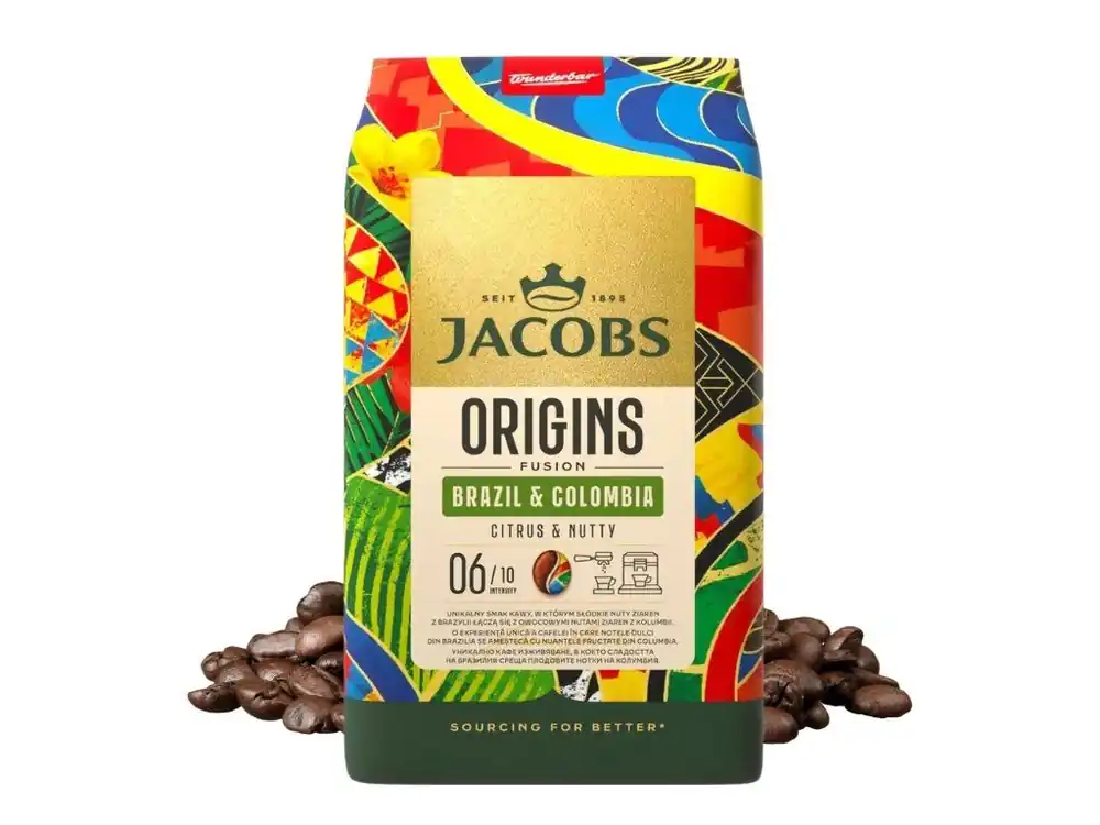 Jacobs Origins Fusion Brazil & Colombia coffee beans 1kg
