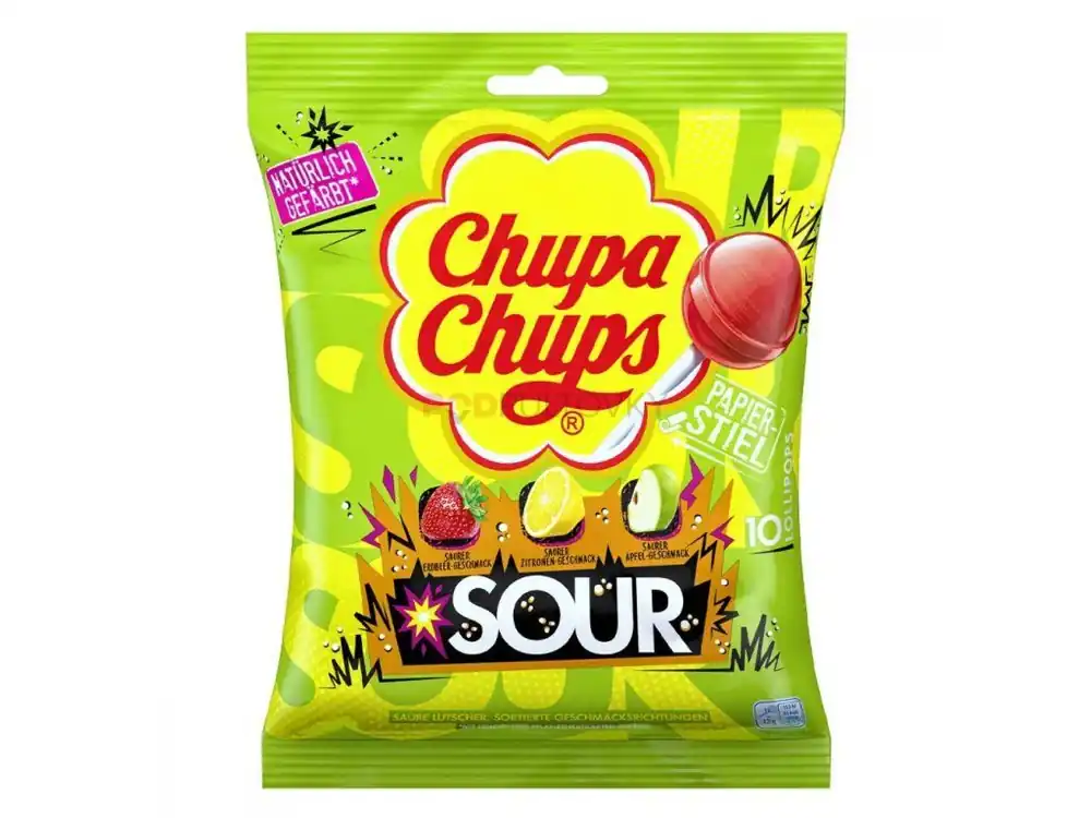 Chupa Chups lollipops Sour Kysela bag 120g