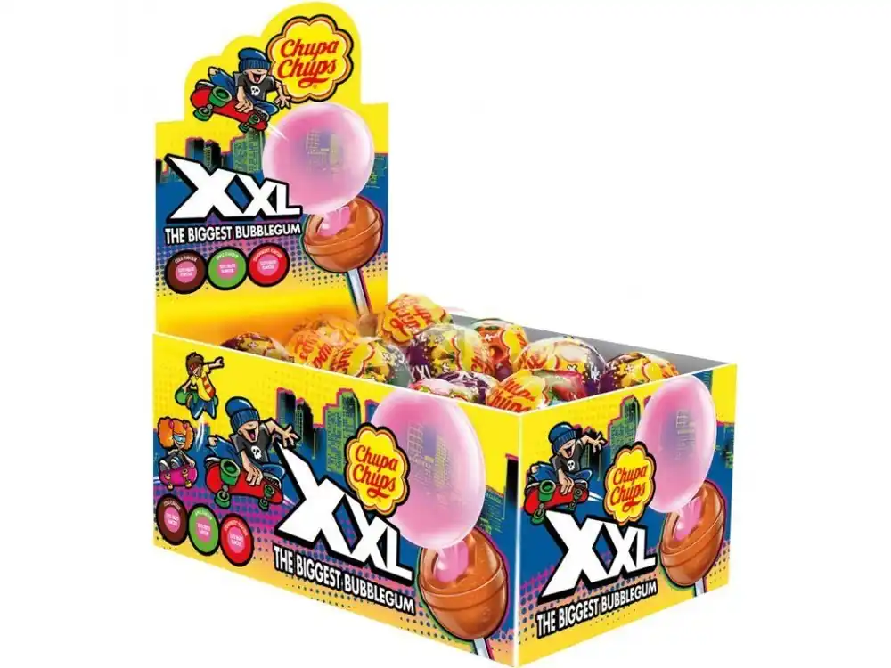 Chupa Chups The Biggest Bubble Gum Lollipop XXL 29g carton 25pcs