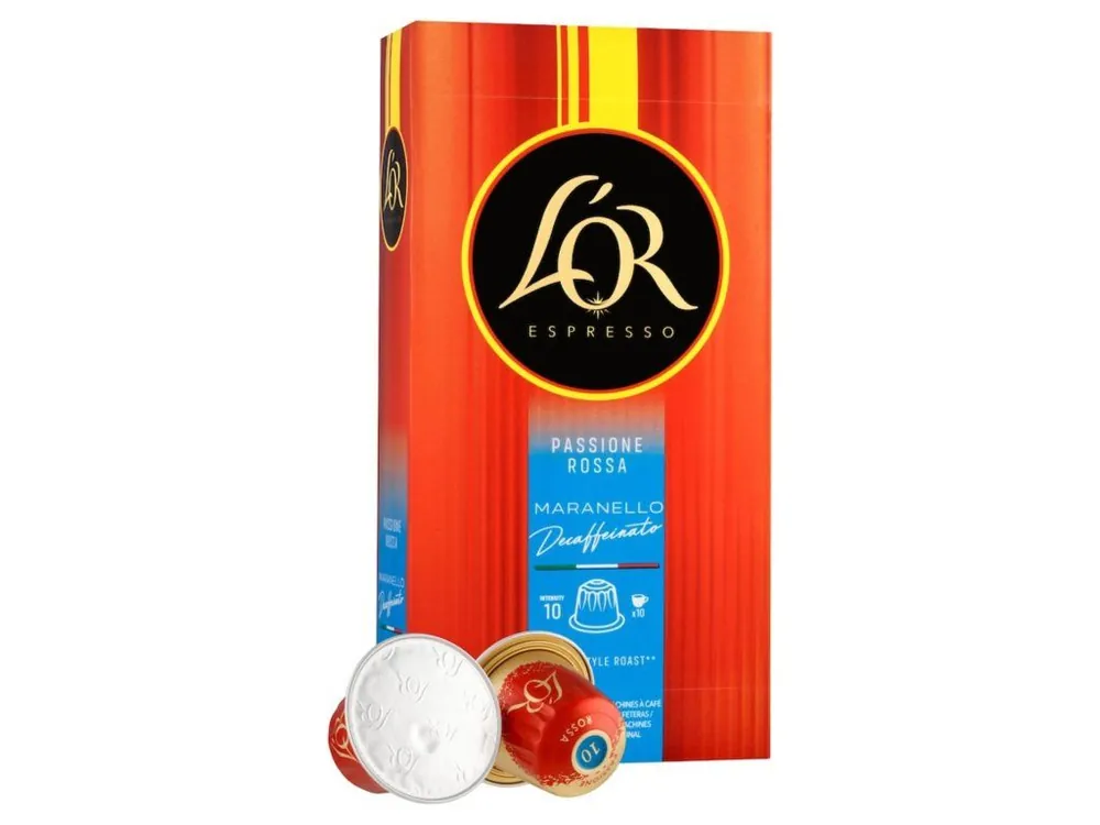 L‘OR Maranello Passione Decaffeinato Decaffeinated coffee in capsules 10 pcs 52g