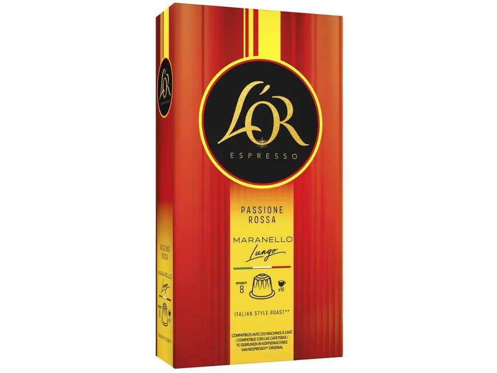 L‘OR Maranello Passione Lungo roasted ground coffee in capsules 10 pcs 52g