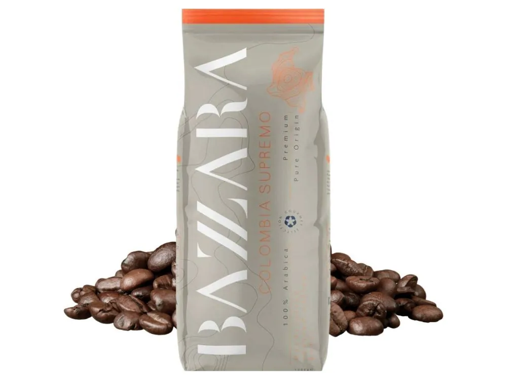 BAZZARA Colombia Supremo Zrnkova Kava 1kg