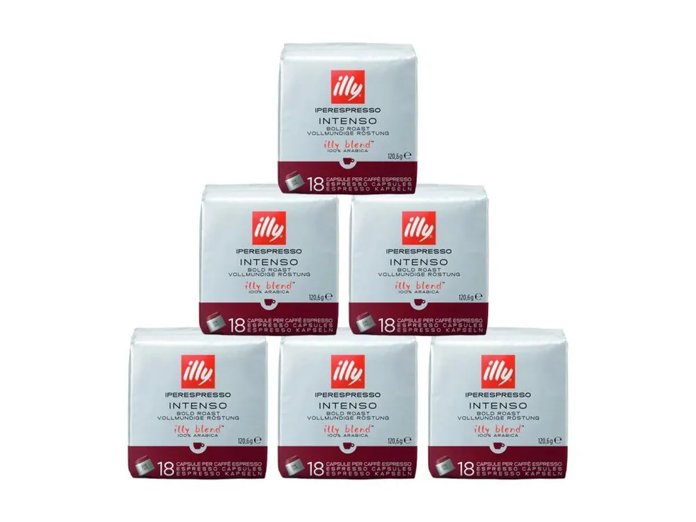 Illy IperEspresso Intenso Coffee capsules pack of 6x18 pieces