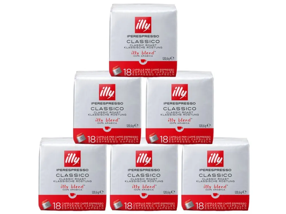Illy IperEspresso Classico Coffee capsules pack of 6x18 pieces