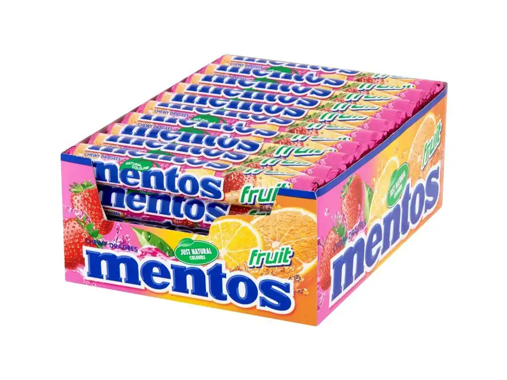 Mentos Fruit Fruit Chewing Candies 38g 40pcs