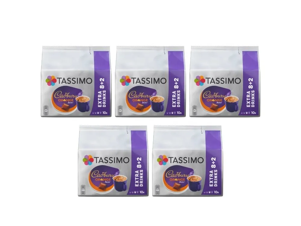 Tassimo Cadbury Orange hot chocolate 8 pcs carton 5 packs