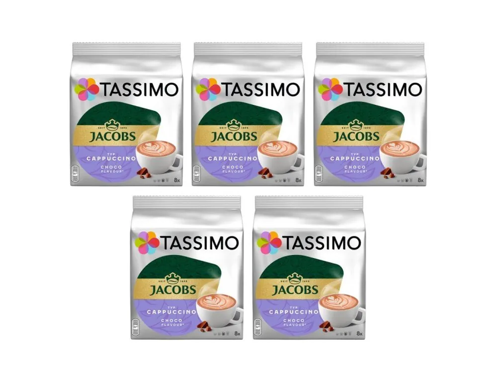 Tassimo Cappuccino Choco capsules 8pcs carton 5 packs
