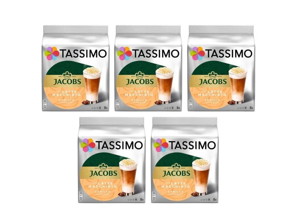 Tassimo Latte Macchiato Vanilla capsules 8+8pcs carton 5 packs