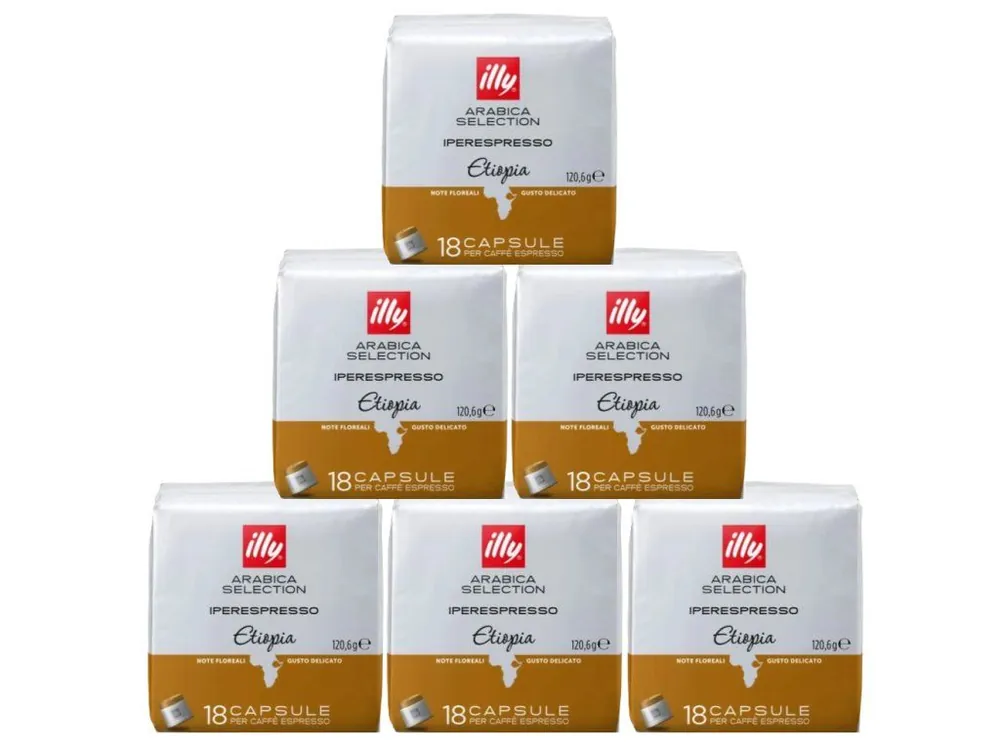 Illy IperEspresso Ethiopia Coffee capsules pack of 6x18 pieces
