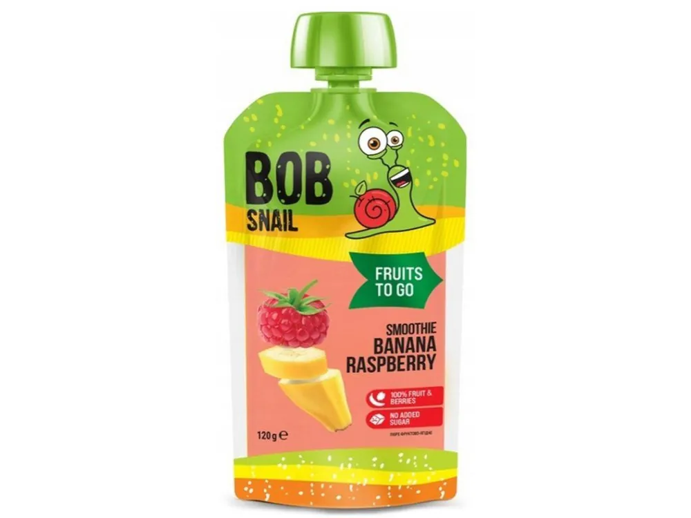 Bob Snail Smoothie Banana Raspberry No added sugar 120 g