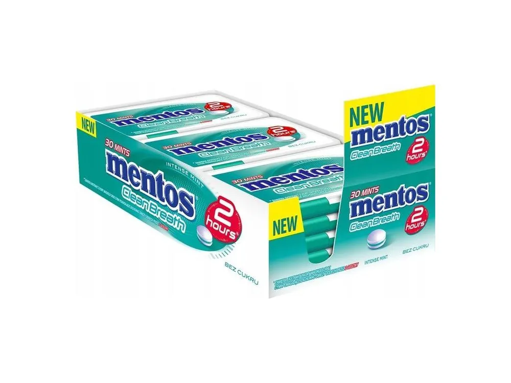 Mentos CleanBreath Wintergreen Carton 12 x 21 g