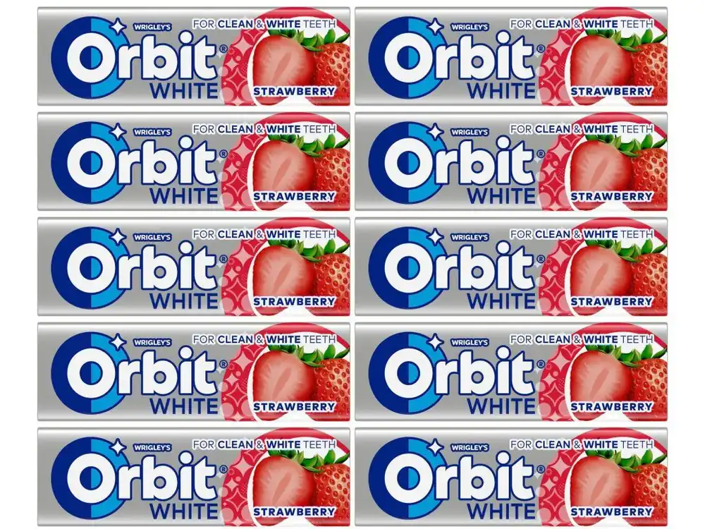 Wrigley‘s Orbit White Strawberry Chewing Gum 30 pieces x 14g Carton