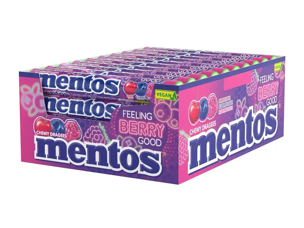 Mentos Berry Good chewing candies carton 40 x 37.5g