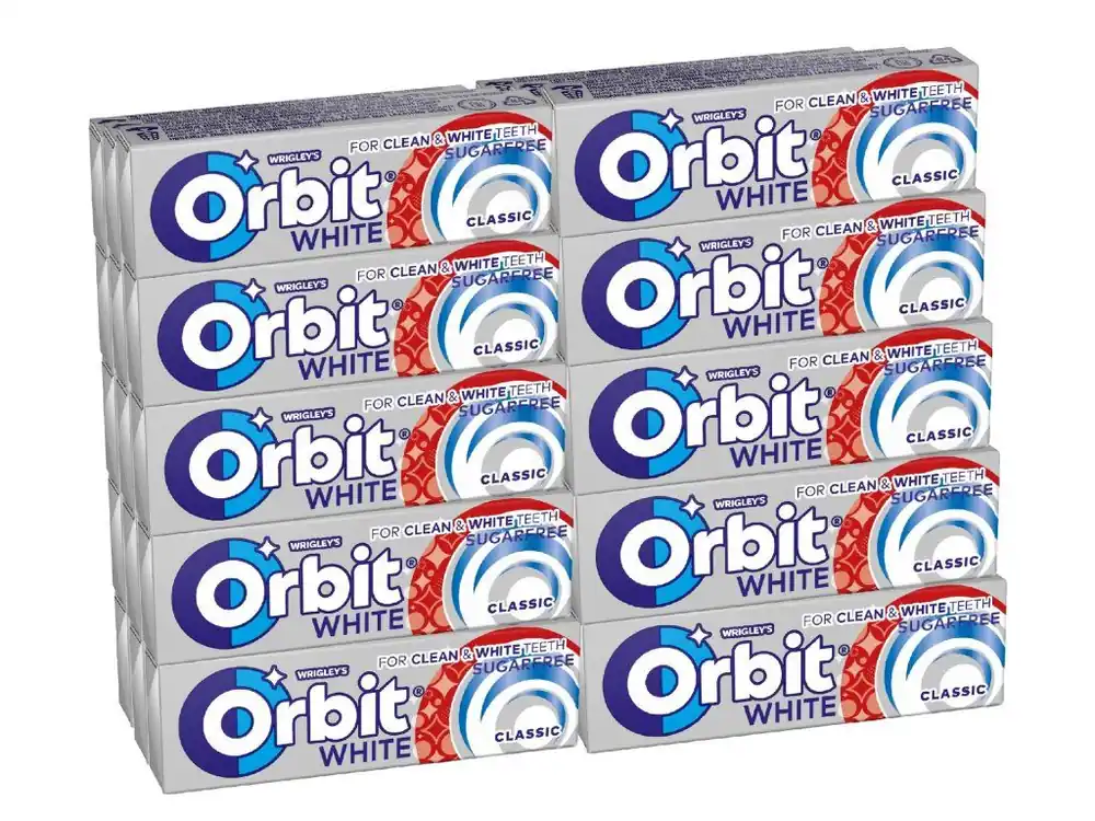 Wrigley‘s Orbit White Classic Sugar Free Chewing Gum Carton 30 pcs 420 g