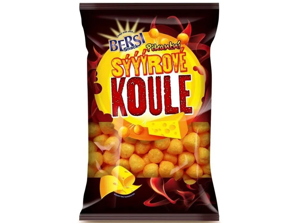 Bersi Snack cheese balls spicy 120g