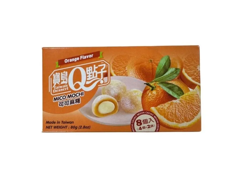 Qmochi Japanese Cookies with orange flavor 80g