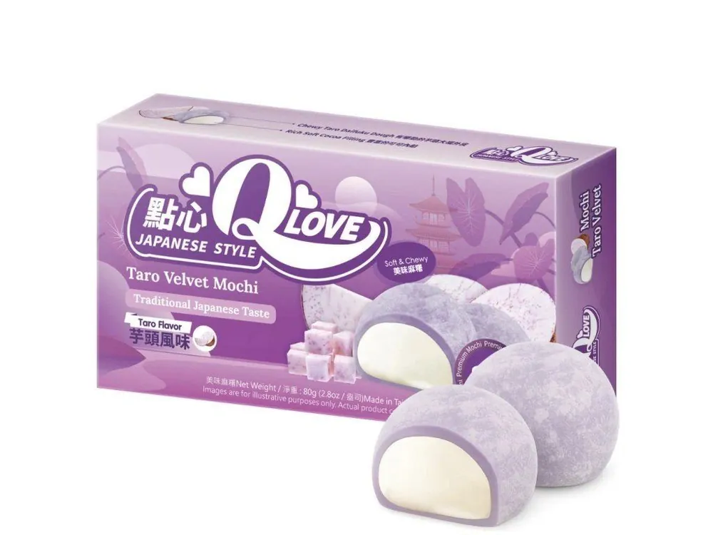 Qlove Japanese Cakes Velvet Taro Mini Mochi 80g