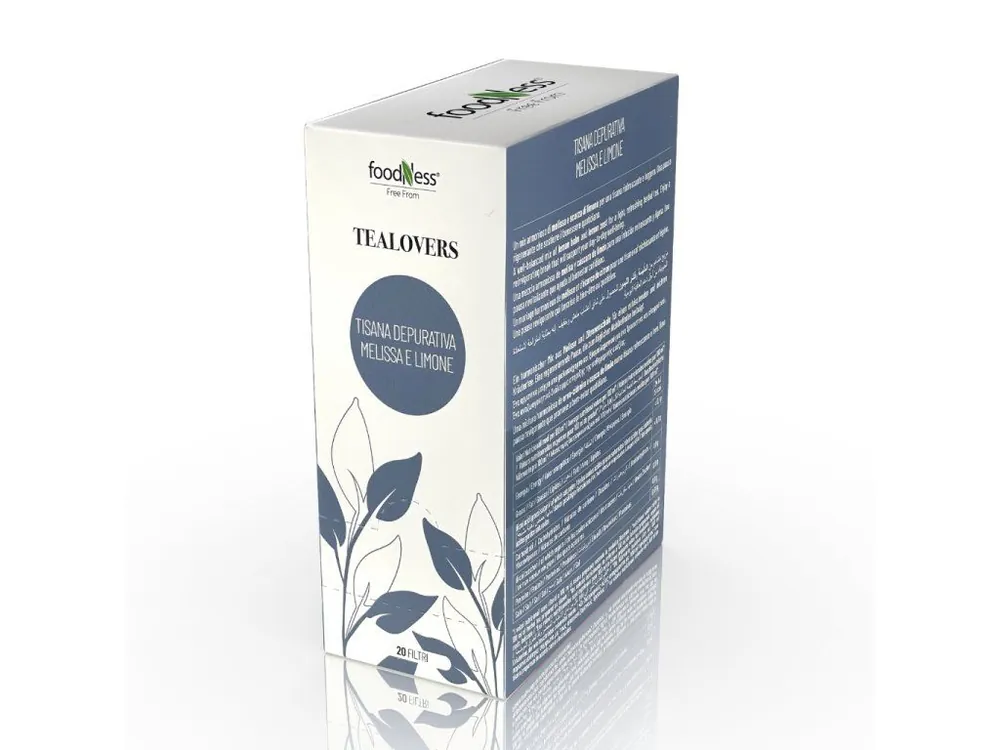 FoodNess Tealovers Tisana Depurativa – Lemon Balm and Lemon 20 bags 40 g