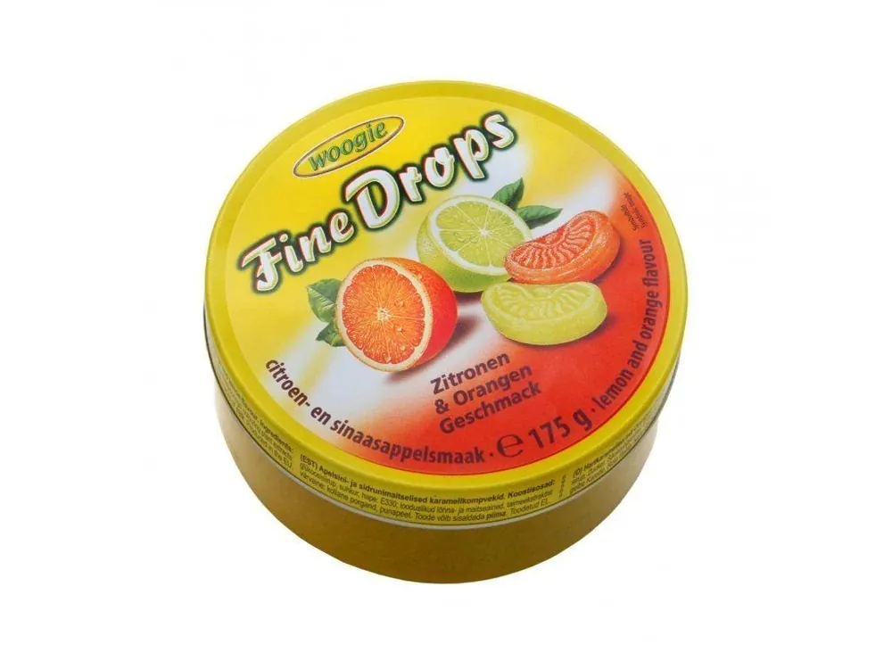Woogie Fine Drops Lemon & Orange 175g