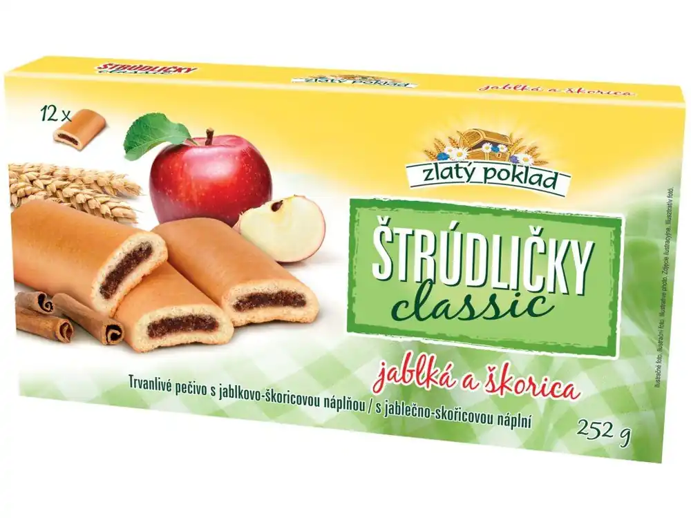 Apple and cinnamon strudels 252g