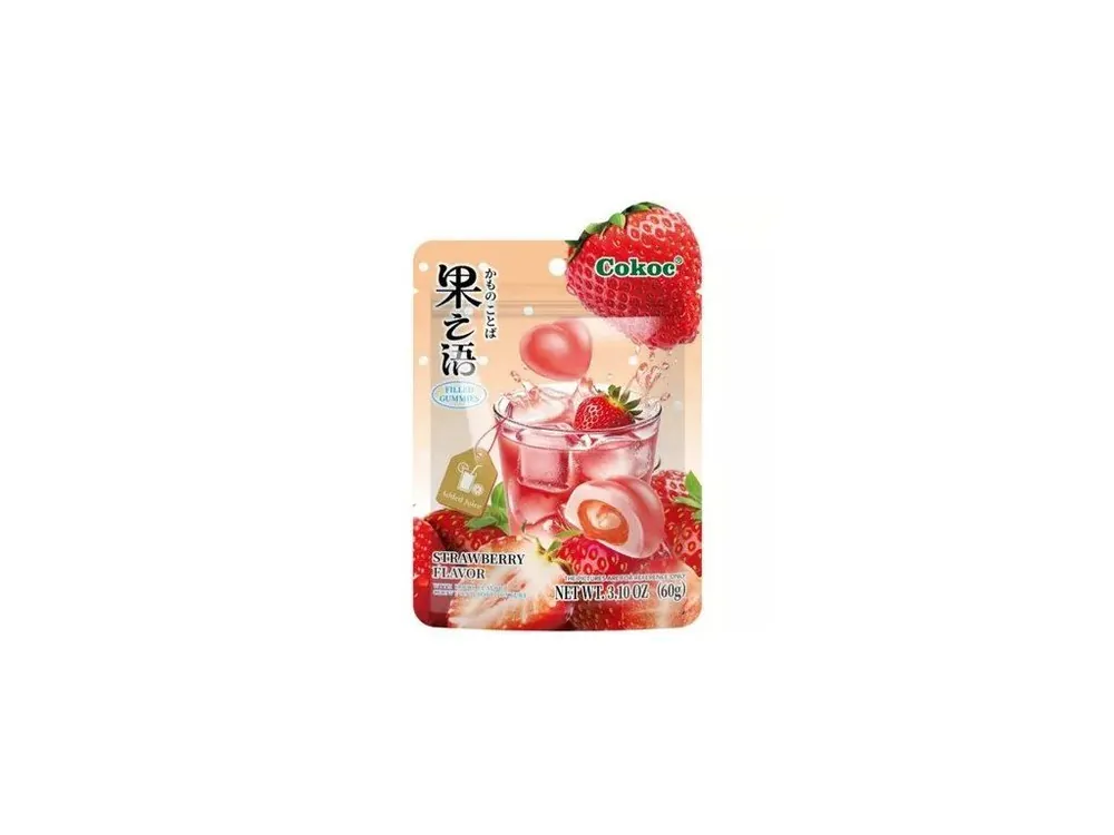 Cokoc filled gummy candies with strawberry flavor 60g