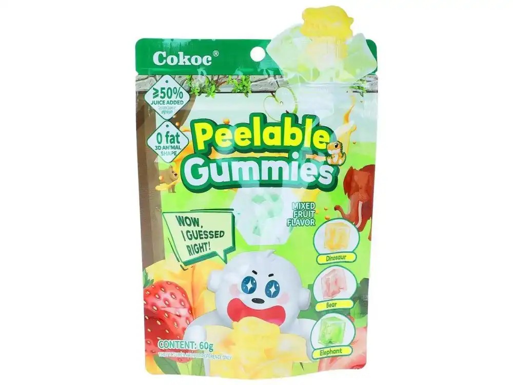 Cokoc filled gummy candies with fruit mix flavor 60g