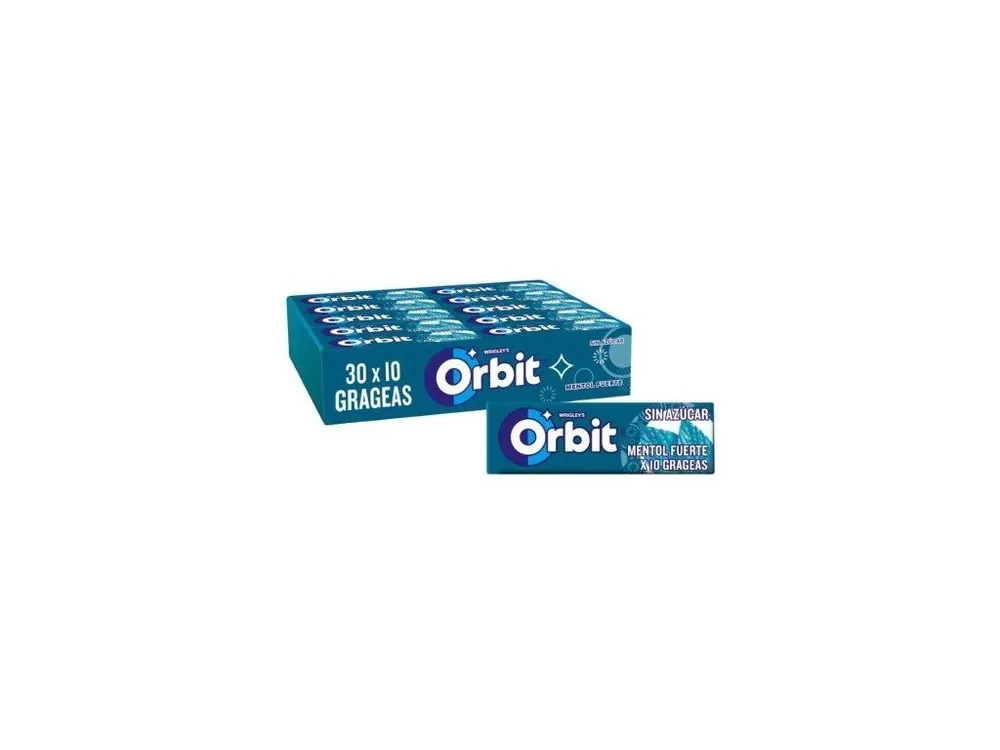 Wrigley‘s Orbit Menthol Fuerte Sugar Free Chewing Gum 30 Pieces x 14g Carton