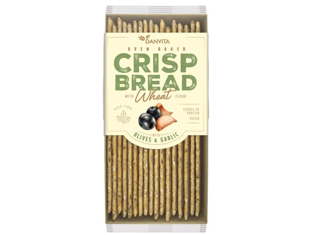 Danvita wheat slices with olives and garlic 130 g