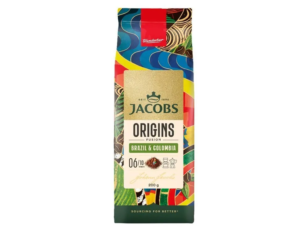 Jacobs Origins Brazil & Colombia ground coffee 200g
