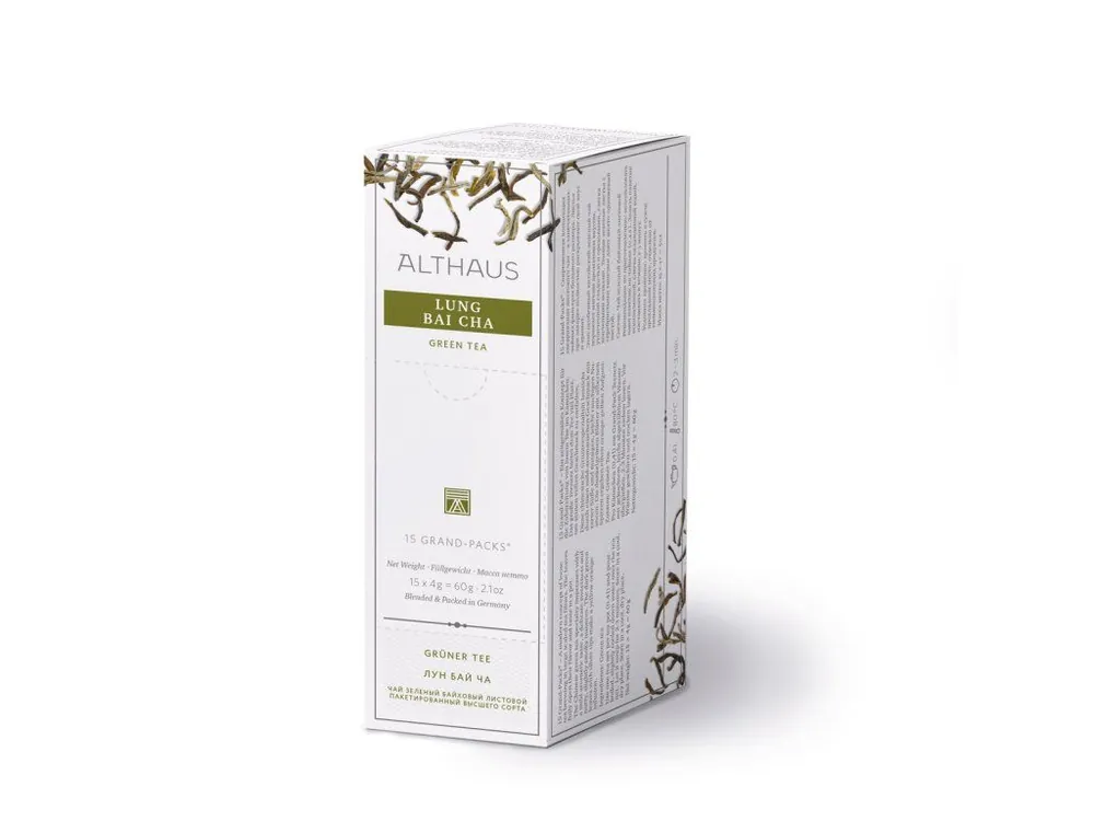 Althaus green tea - Lung Bai Cha Grand-Packs 15x4g