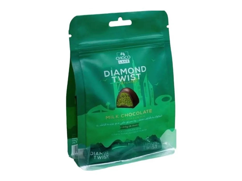 Choco Lake Diamond Twist Dubai Milk Chocolate Kunafa & Pistachio 180 g